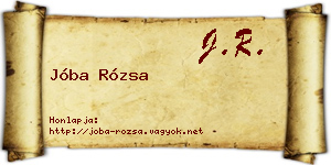 Jóba Rózsa névjegykártya